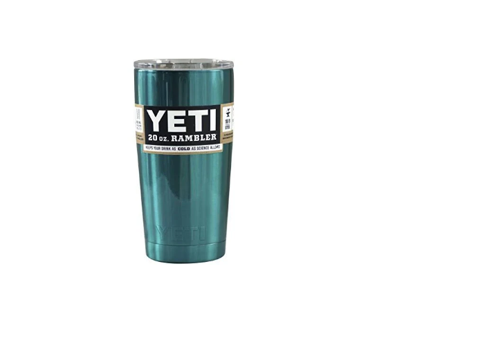 Yeti Coolers 20 Ounceoz 20 oz Custom Rambler Tumbler Cup Mug with Exclusive Spill Resistant Lid Shimmer Teal Green